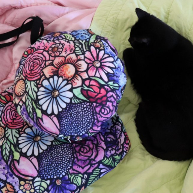 Floral Bouquet Spring Flower Round Pillow (Creator Uploaded)