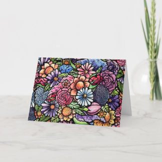 Floral Bouquet Spring Flower Thank You Card