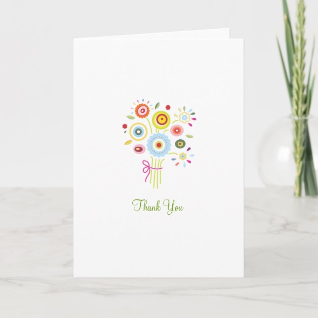 Floral Bouquet Thank You Card (Front)