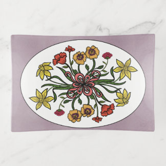 Floral Bouquet Trinket Tray
