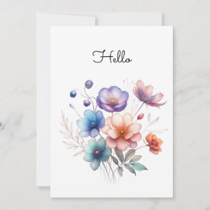 Floral Bouquet Watercolor Illustration Customize