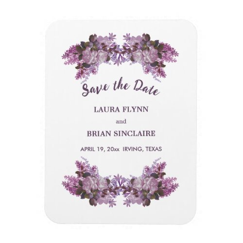 Floral Bouquet Wedding Save The Date Magnet