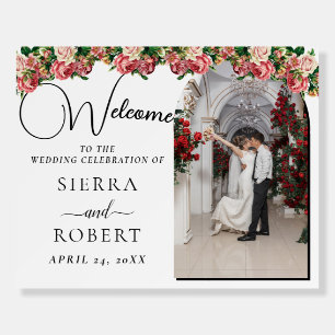 Floral Bouquet Wedding Welcome Sign Foam Board