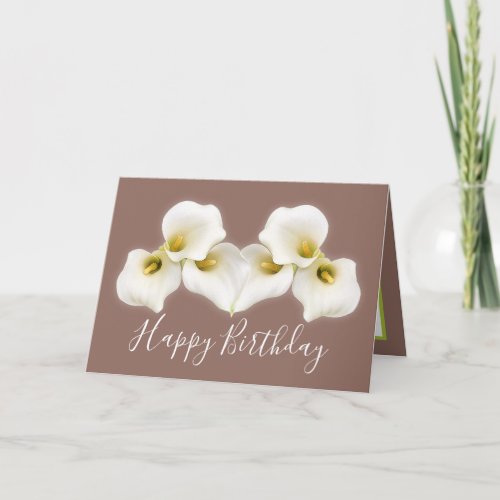 Floral Bouquet White Calla Lilies Floral Birthday
