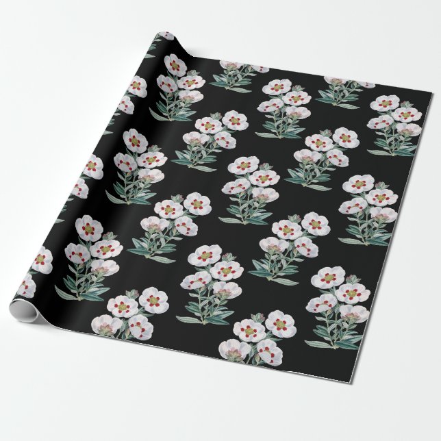 Floral Bouquet Wrapping Paper (Unrolled)