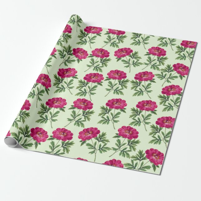 Floral Bouquet Wrapping Paper (Unrolled)