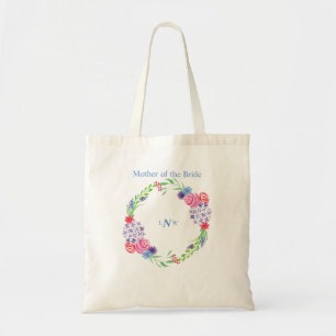 Floral Bouquet Wreath Monogram - Tote Bag