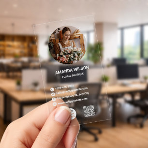 Floral Boutique Clear Business Cards
