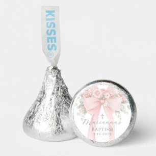  Floral Bow Baby Girl Baptism Hershey®'s Kisses®