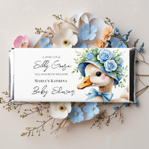 Floral Bow Coquette Silly Goose Boy Baby shower Hershey Bar Favors