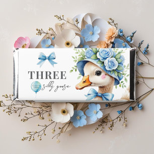 Floral Bow Coquette Silly Goose Boy Birthday  Hershey Bar Favors