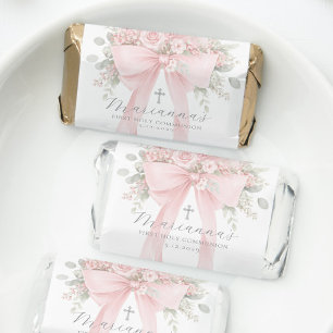  Floral Bow First Holy Communion Elegant Hershey's Miniatures