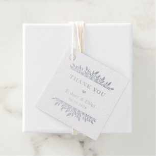 Floral Brackets REAL FOIL Wedding Favor Tags