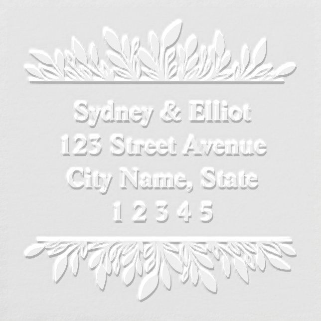 Floral Brackets Return Address Custom Embosser (Design)