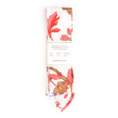 Floral Bramble Red Linen Necktie (Back)