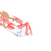 Floral Bramble Red Linen Necktie (Back)