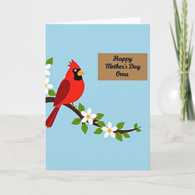 Floral Branch Mothers Day Message Card (Front)