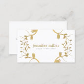 FLORAL BRANCHES in GOLD Business Card (Front/Back)
