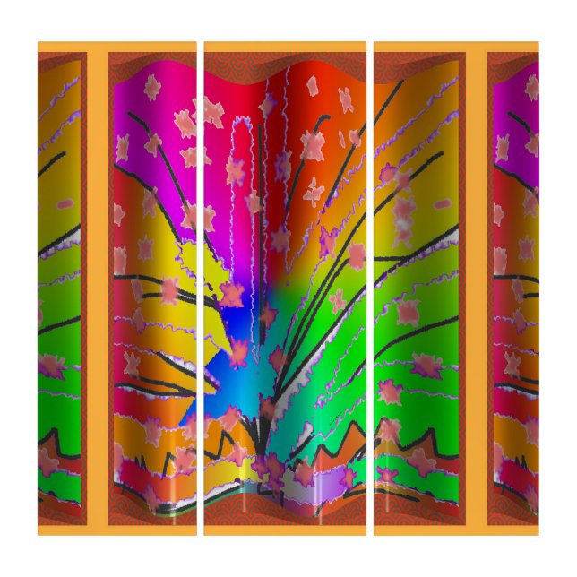 Floral Branches  Triptych (Front)