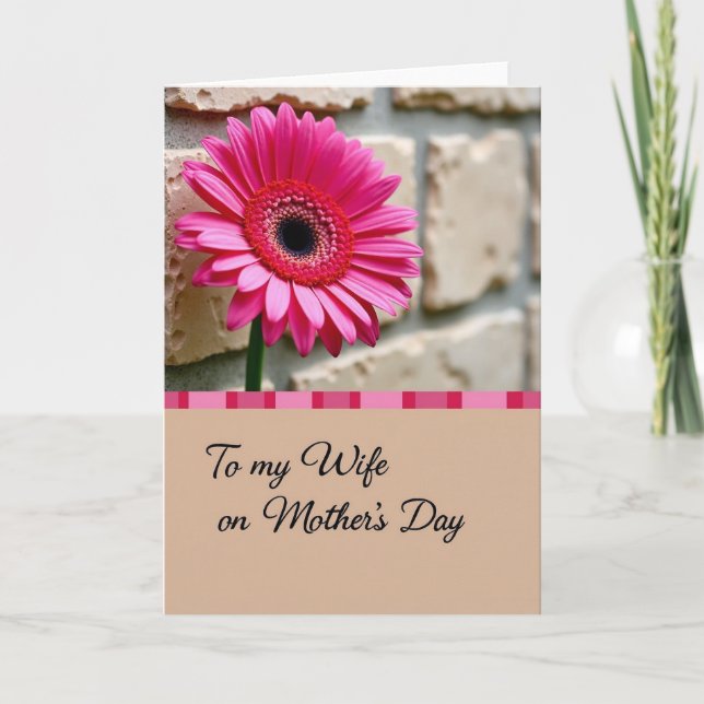 Floral Brickwork Mothers Day Card (Front)