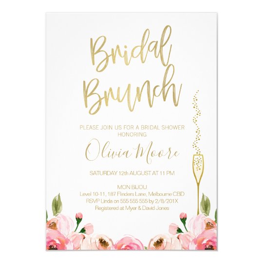 Floral Bridal Brunch Bridal Shower Invitation | Zazzle.com