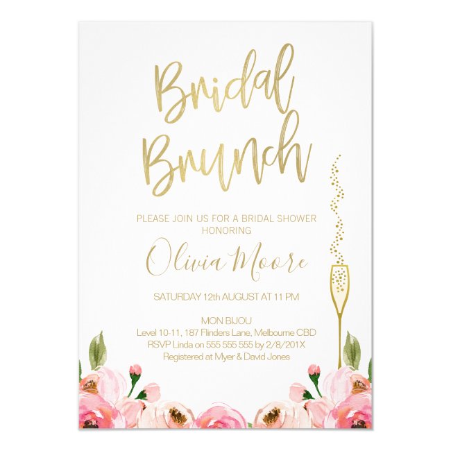 Floral Bridal Brunch Bridal Shower Invitation