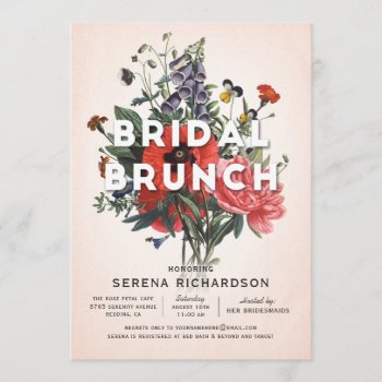 Floral Bridal Brunch Bridal Shower Invitation by Anything_Goes at Zazzle
