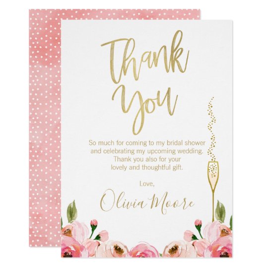 Floral Bridal Brunch Bridal Shower Thank You Card | Zazzle.com