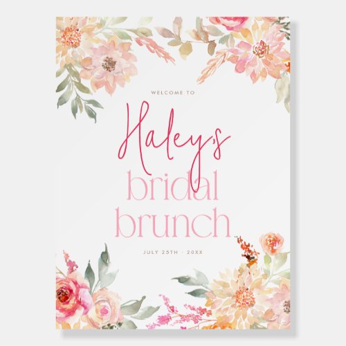Floral Bridal Brunch Bridal Shower Welcome Sign