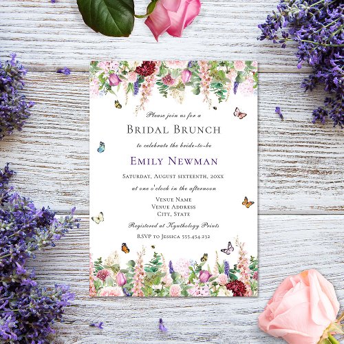 Floral Bridal Brunch Invitation