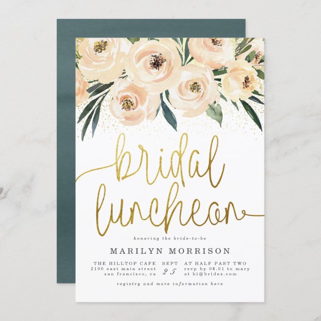Floral Bridal Luncheon Bridal Shower Invitation