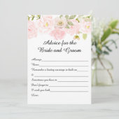 Floral Bridal Shower Advice Cards (Standing Front)