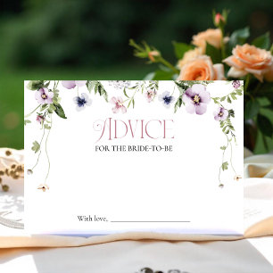 Floral Bridal Shower Advice for the Bride Card