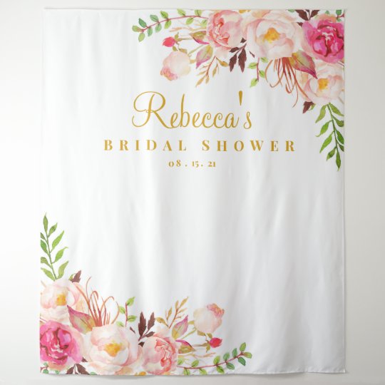 Floral, Bridal Shower Backdrop, Photo Booth | Zazzle.com