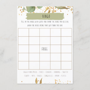 Floral Bridal Shower Bingo Game Enclosure Card