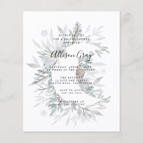  Floral Bridal Shower  Budget Flyer