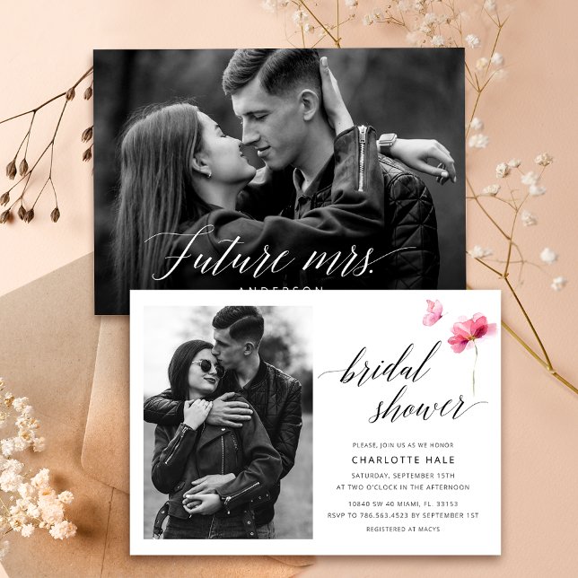 Floral Bridal Shower Custom Photo Invitation (Creator Uploaded)