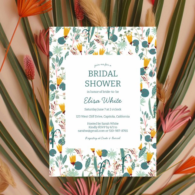 Floral Bridal Shower Cute Spring Garden CUSTOM Invitation (Floral Bridal Shower Cute Spring Garden CUSTOM Invitation
)