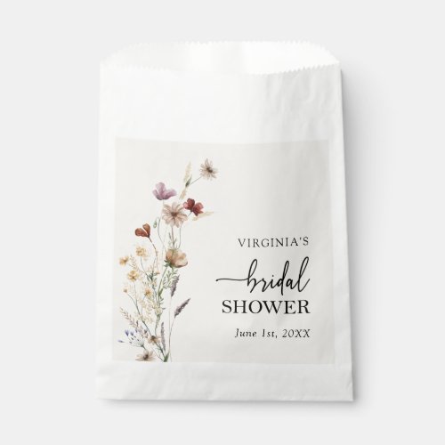 Floral Bridal Shower Favor Bag