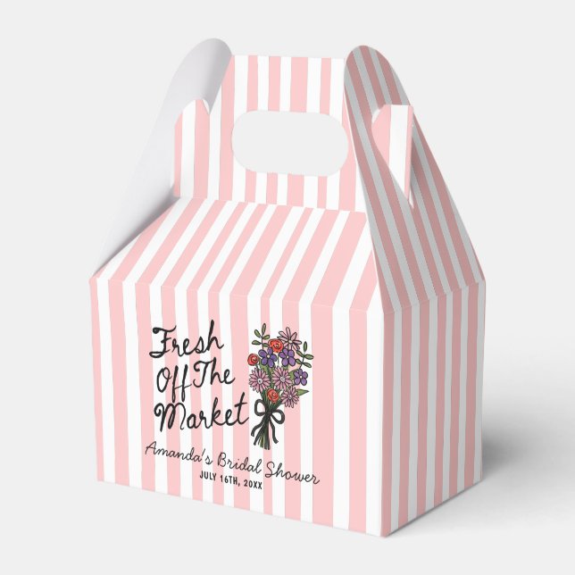 Floral Bridal Shower  Favor Boxes (Front Side)