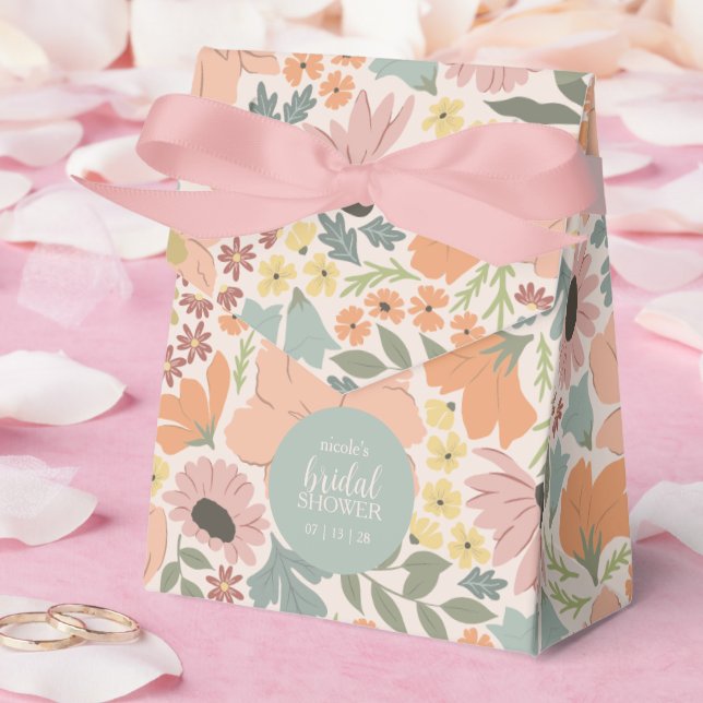 Floral Bridal Shower  Favor Boxes (Wedding)
