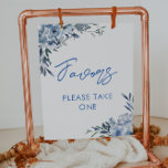 Floral Bridal Shower Favors Sign<br><div class="desc">Floral Bridal Shower Favors Sign</div>