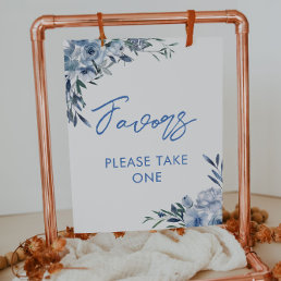 Floral Bridal Shower Favors Sign