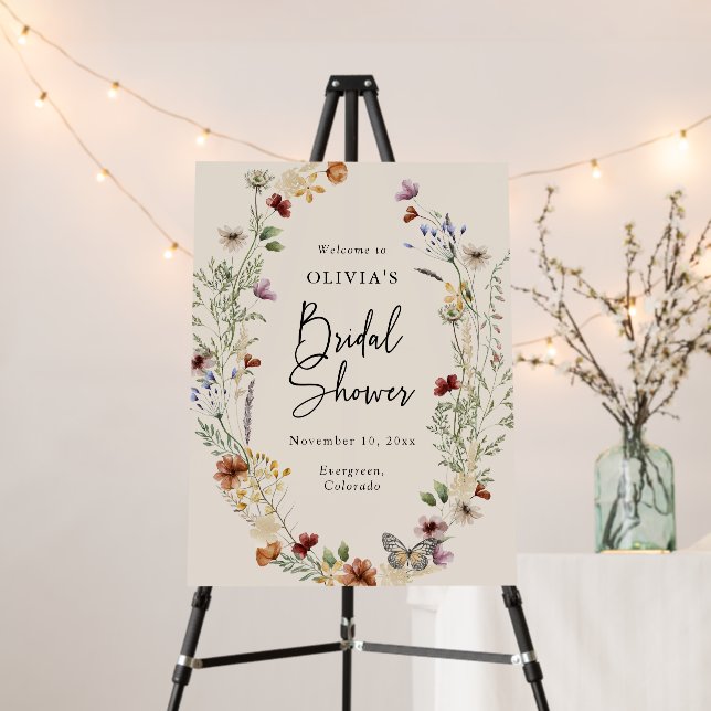 Floral Bridal Shower Foam Board (In Situ (Stand))