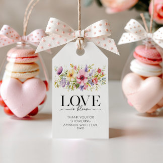 Floral Bridal Shower Gift Favor Tag