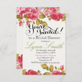 Floral Bridal Shower Invitation (Front/Back)