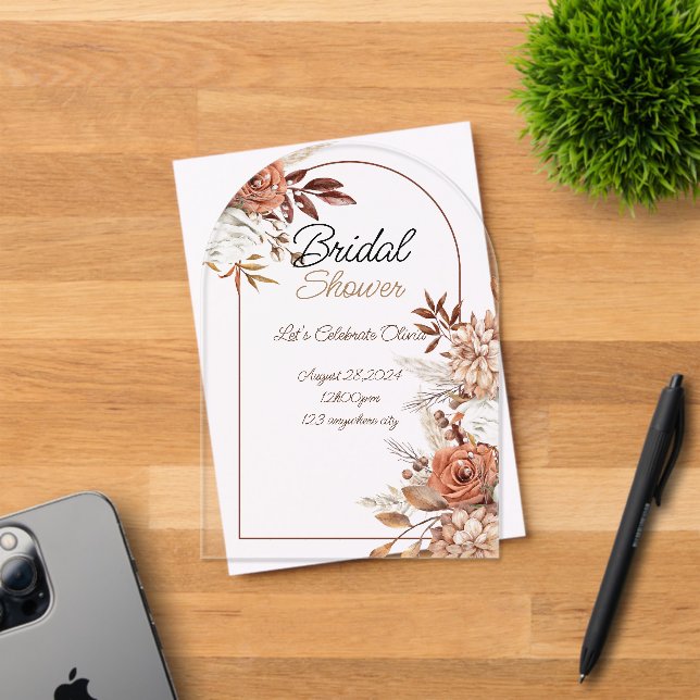 FLORAL BRIDAL SHOWER INVITATION (Insitu (Invitation Card))
