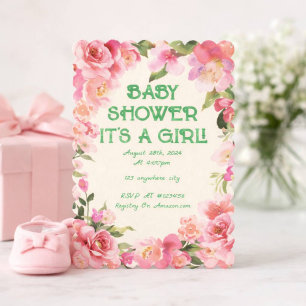 floral bridal shower invitation