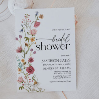 Floral Bridal Shower Invitation