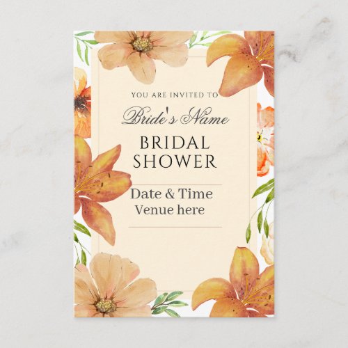 Floral Bridal Shower Invitation Fully Customizable